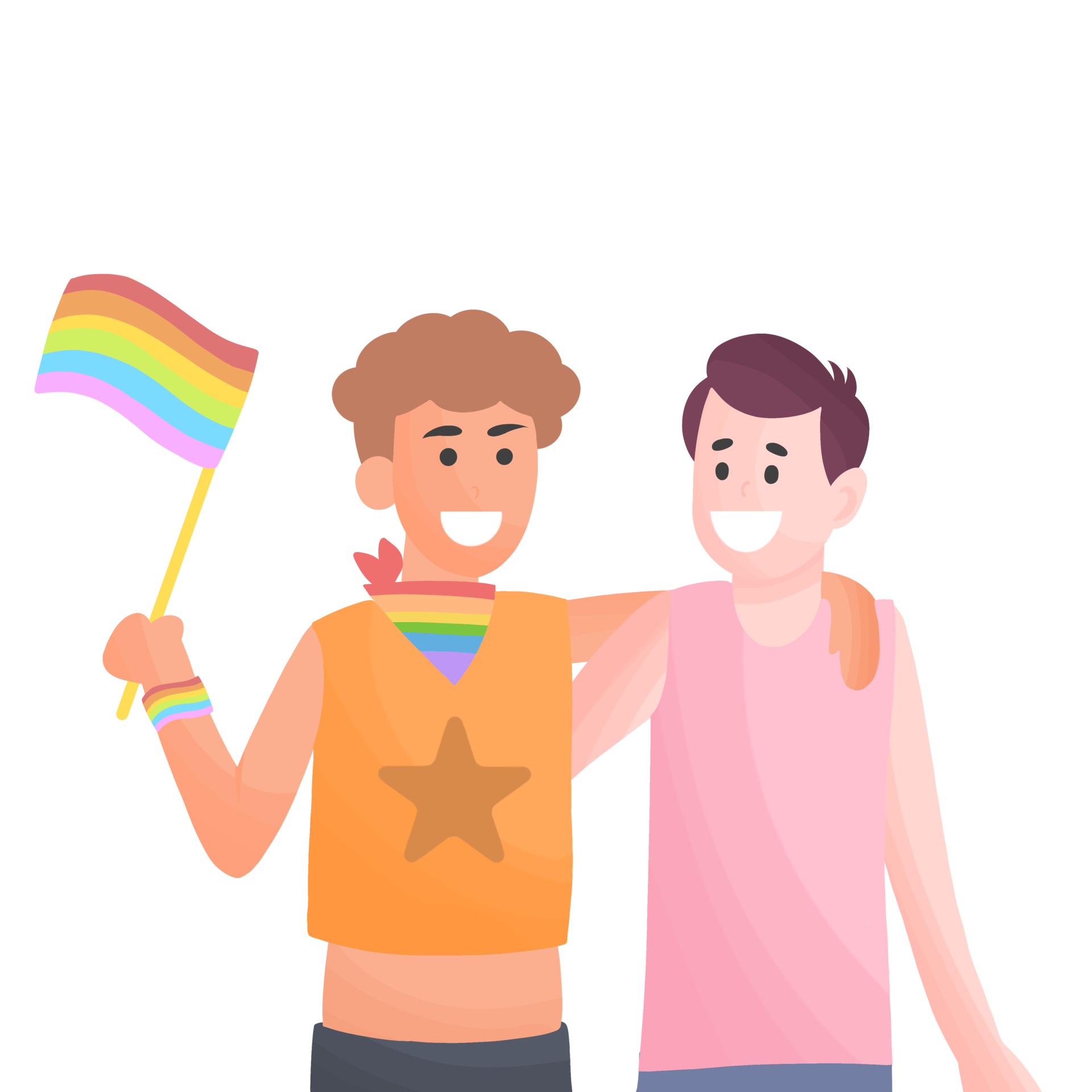 LGBTQ PRIDE month of people supporting LGBT plus rights and movements