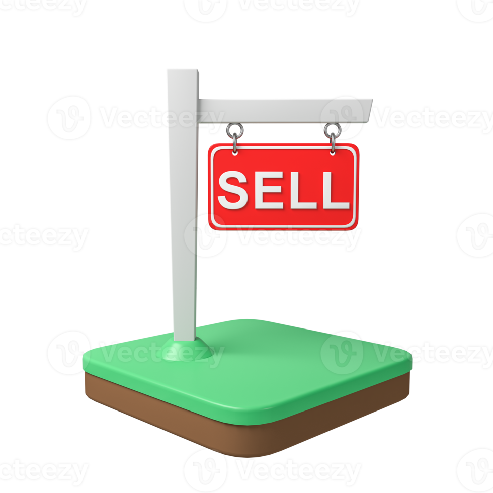 Low poly commercial hanging sign png