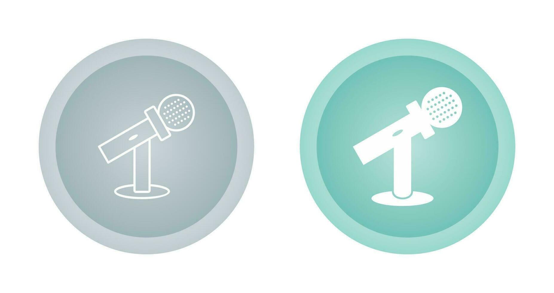 Mic on Stand Vector Icon