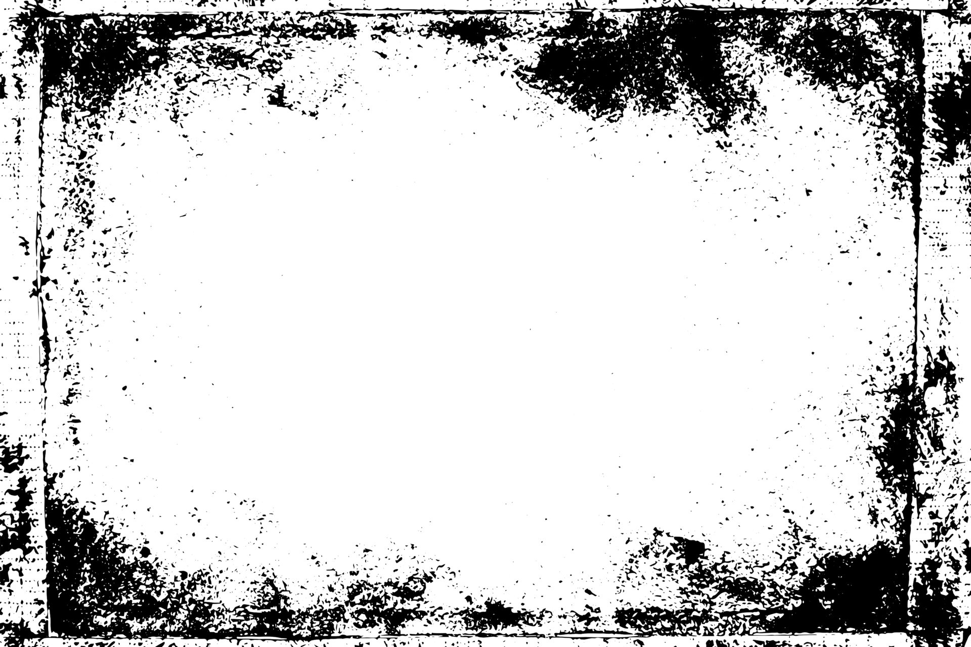 Grunge border texture background. Abstract frame overlay. PNG graphic