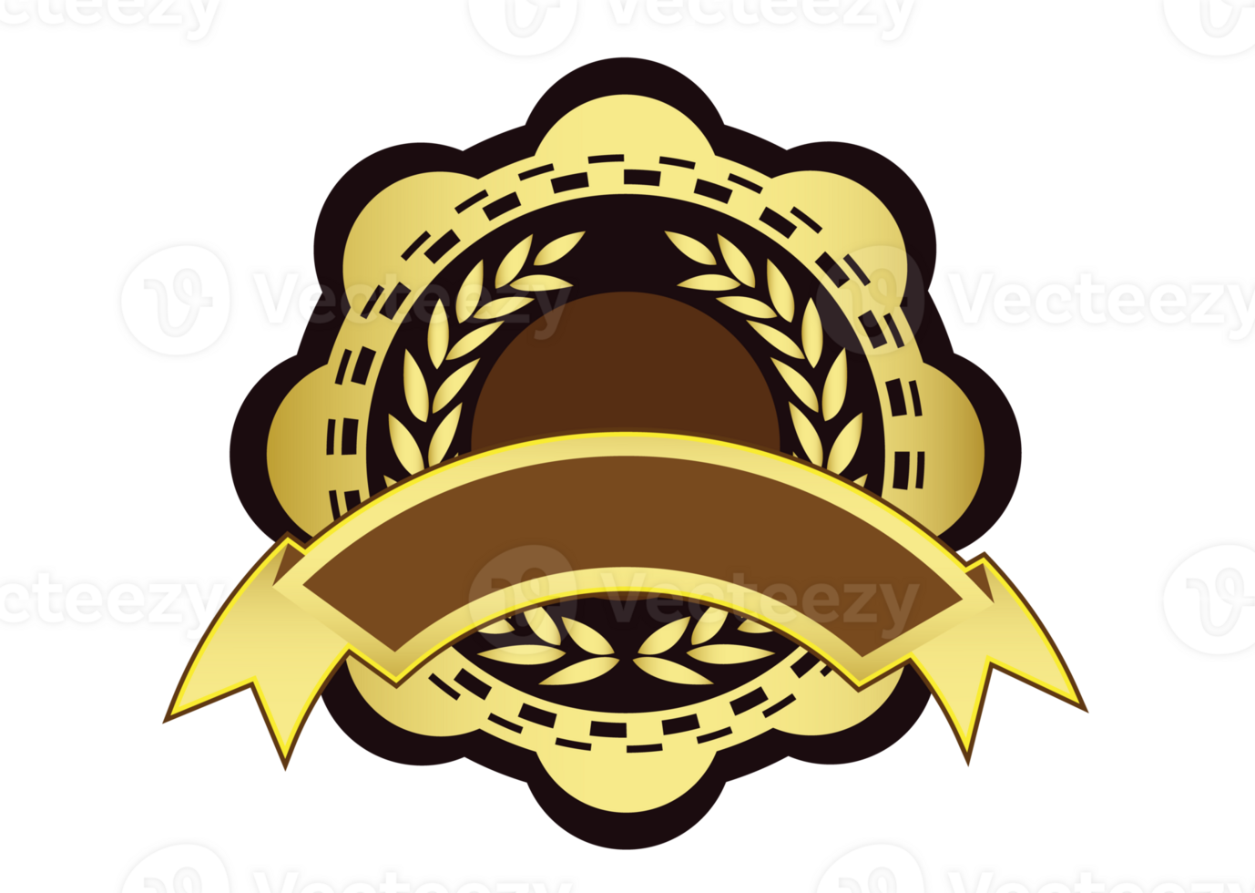 Golden label template.It's Champion concept png