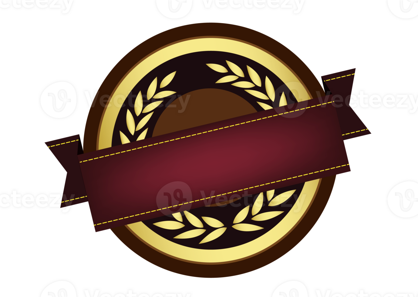 Golden label template.It's success concept png