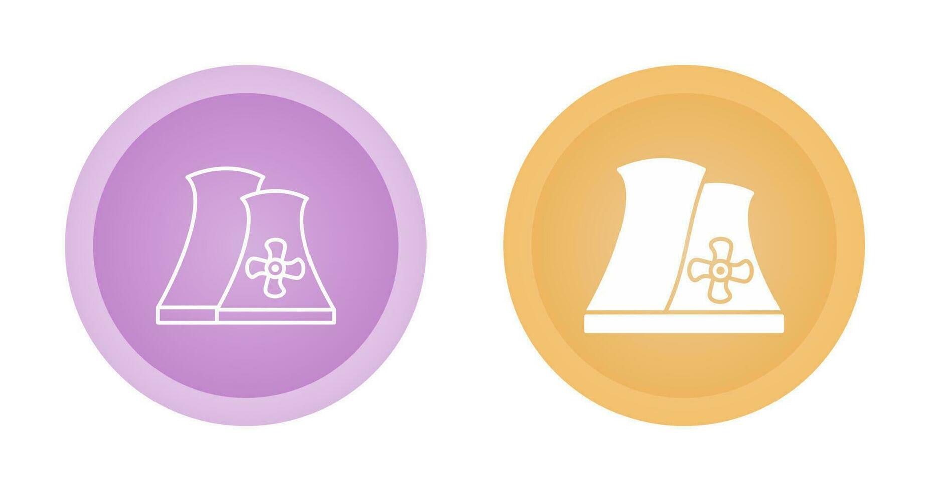 Nuclear Plant Vector Icon
