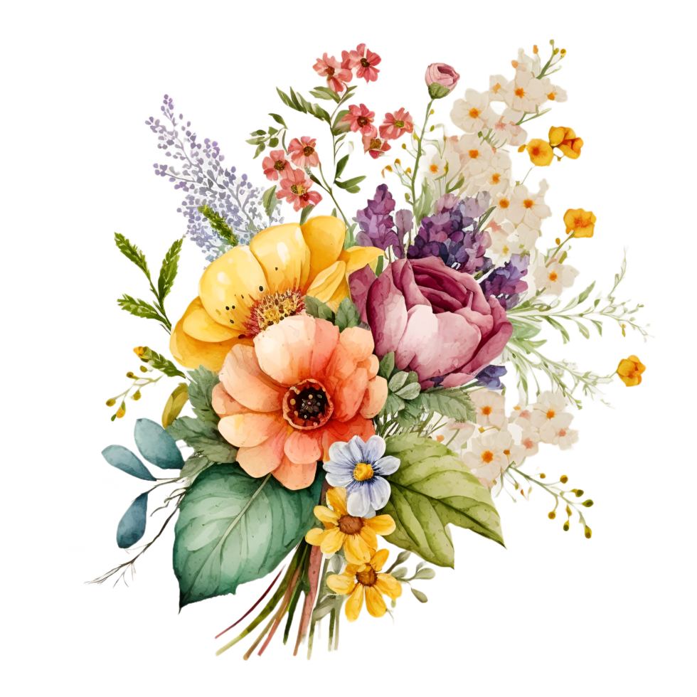 Flower Bouquet Watercolor Clipart png