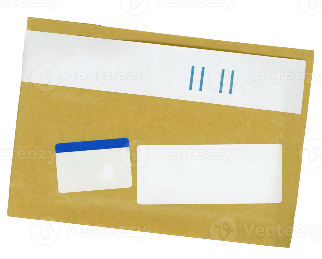 carta envelope com em branco rótulo transparente png