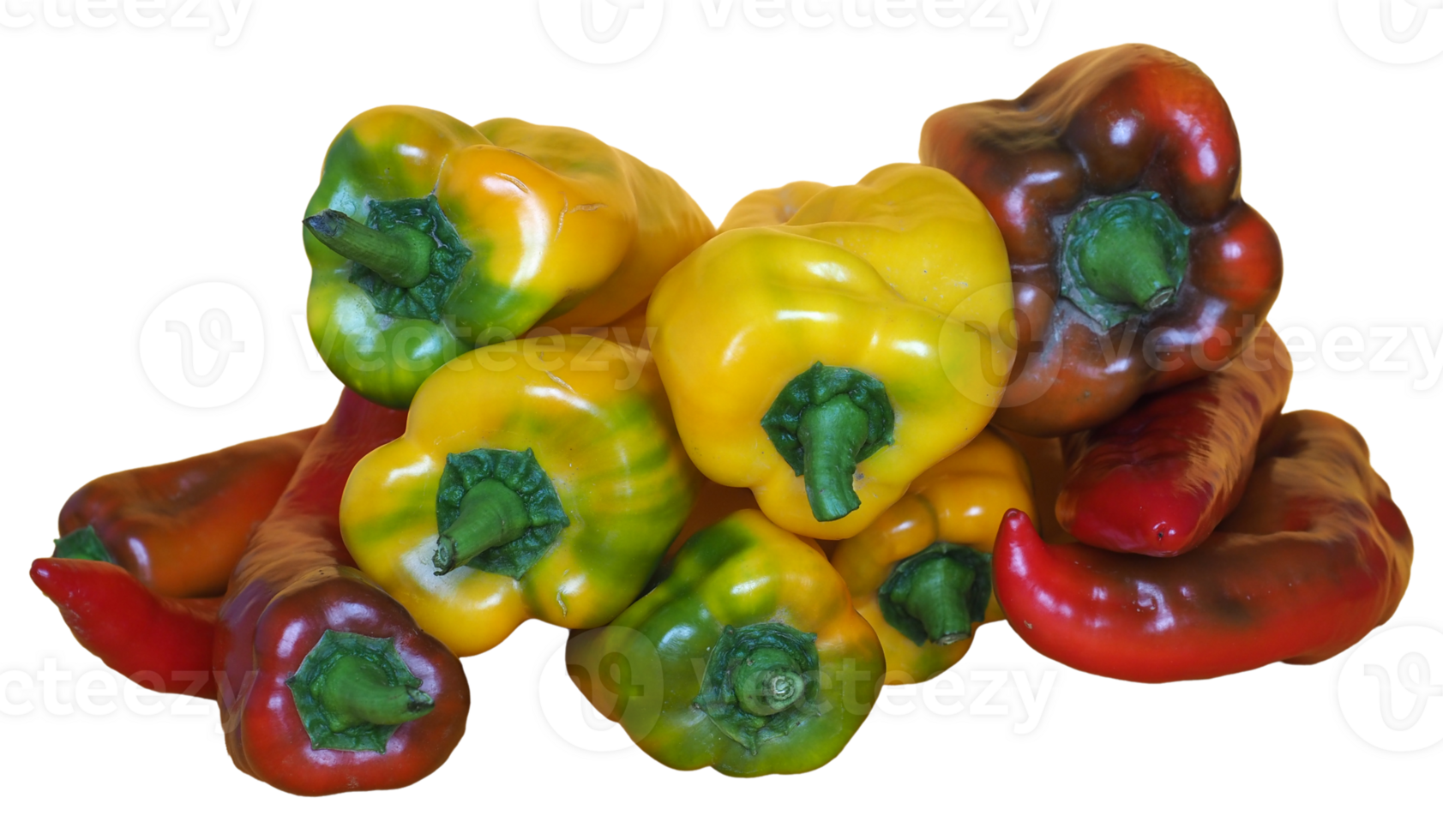 rood en geel peper transparant PNG