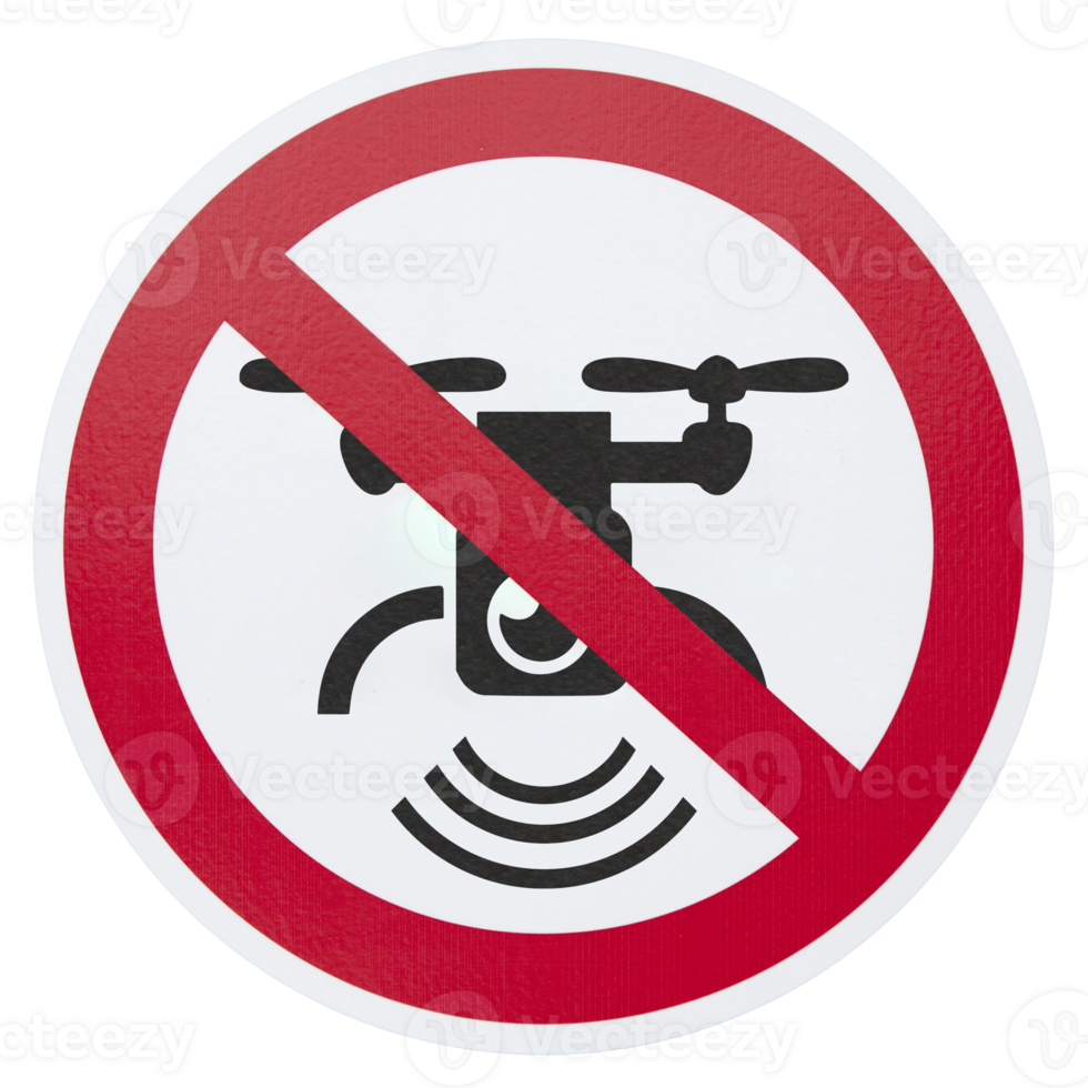No drone camera sign png