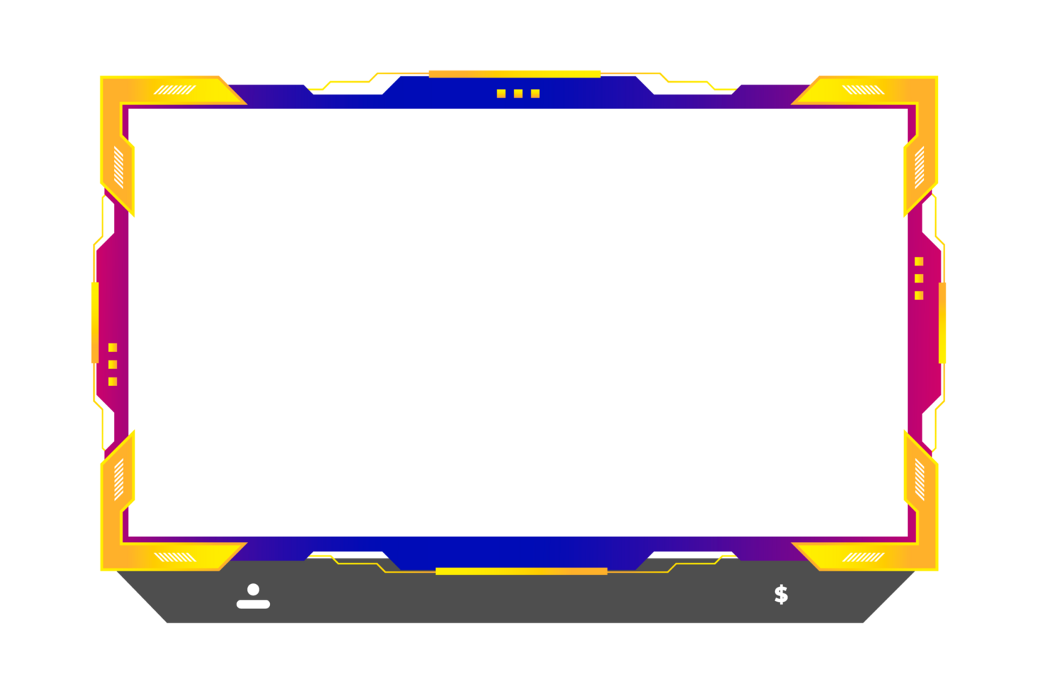 Live stream gaming panel design png