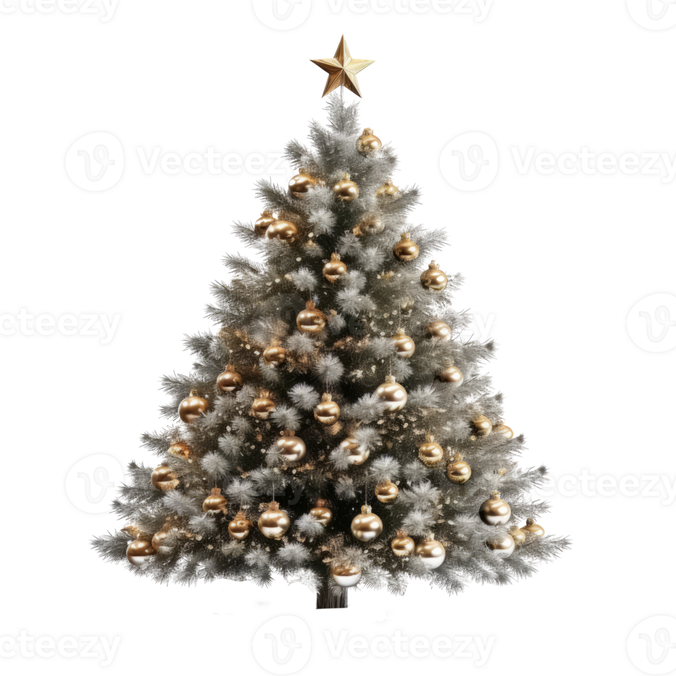 Weihnachten Baum isoliert. Illustration ai generativ png