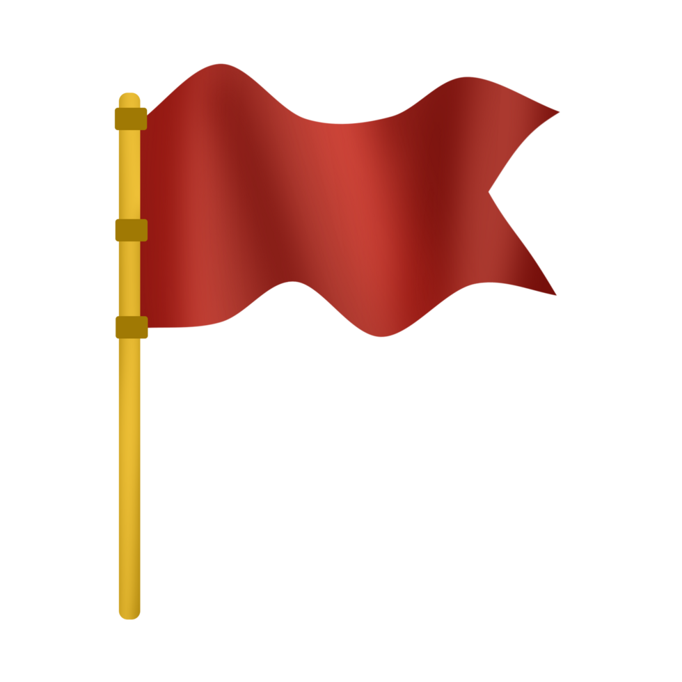 Goal red flag icon png