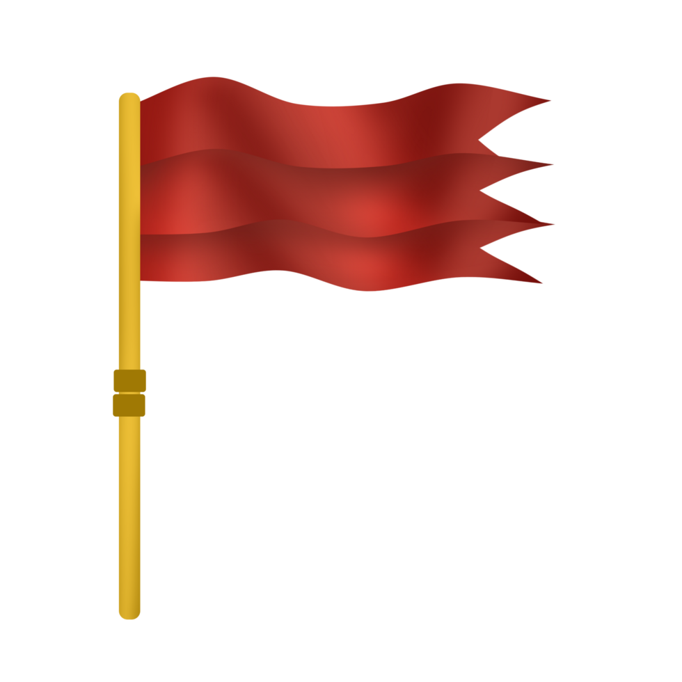 Goal red flag icon png