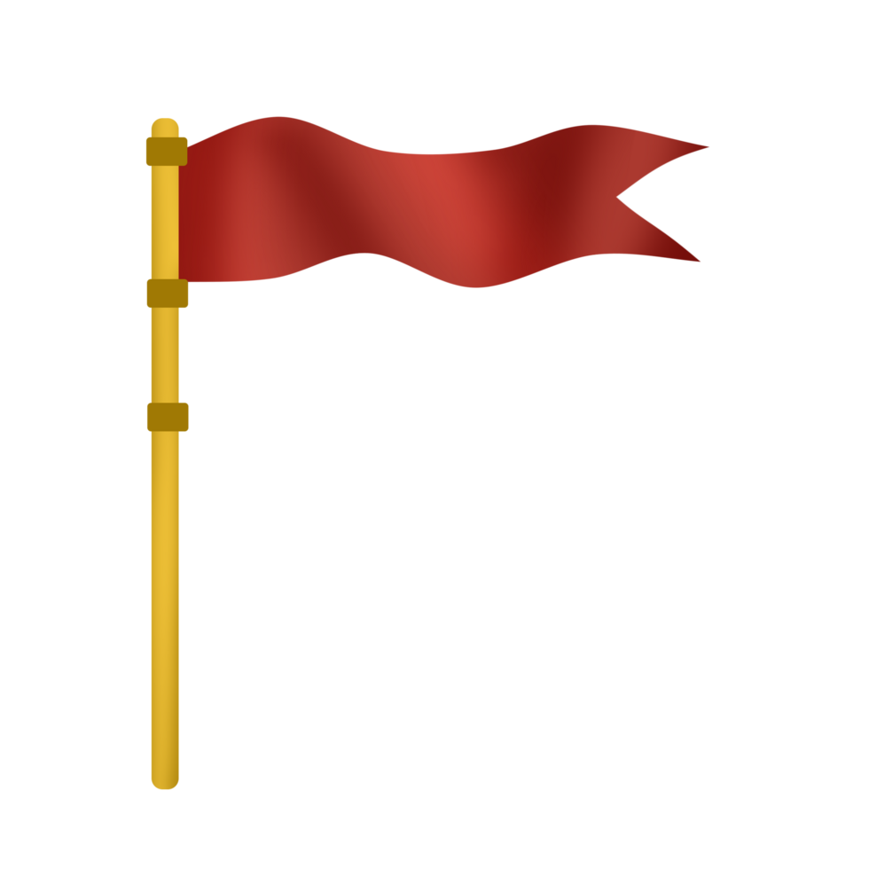 Goal red flag icon png