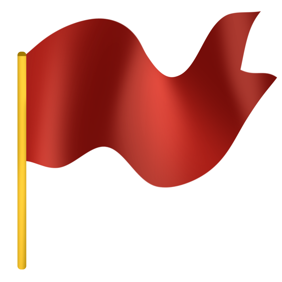 Goal red flag icon png
