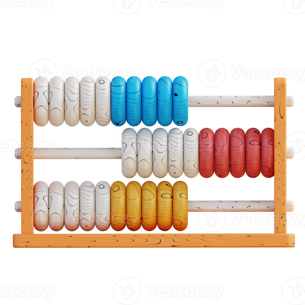 3D illustration of abacus png