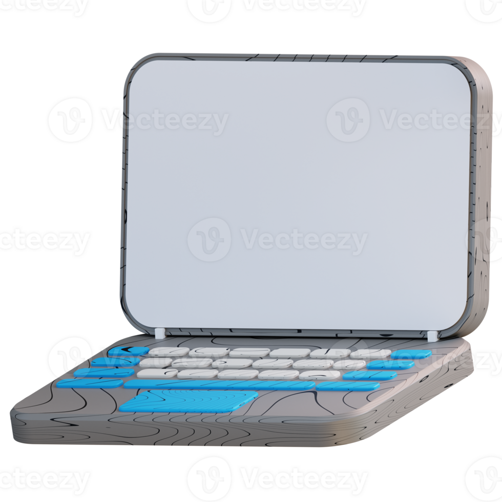 3d illustration laptop png