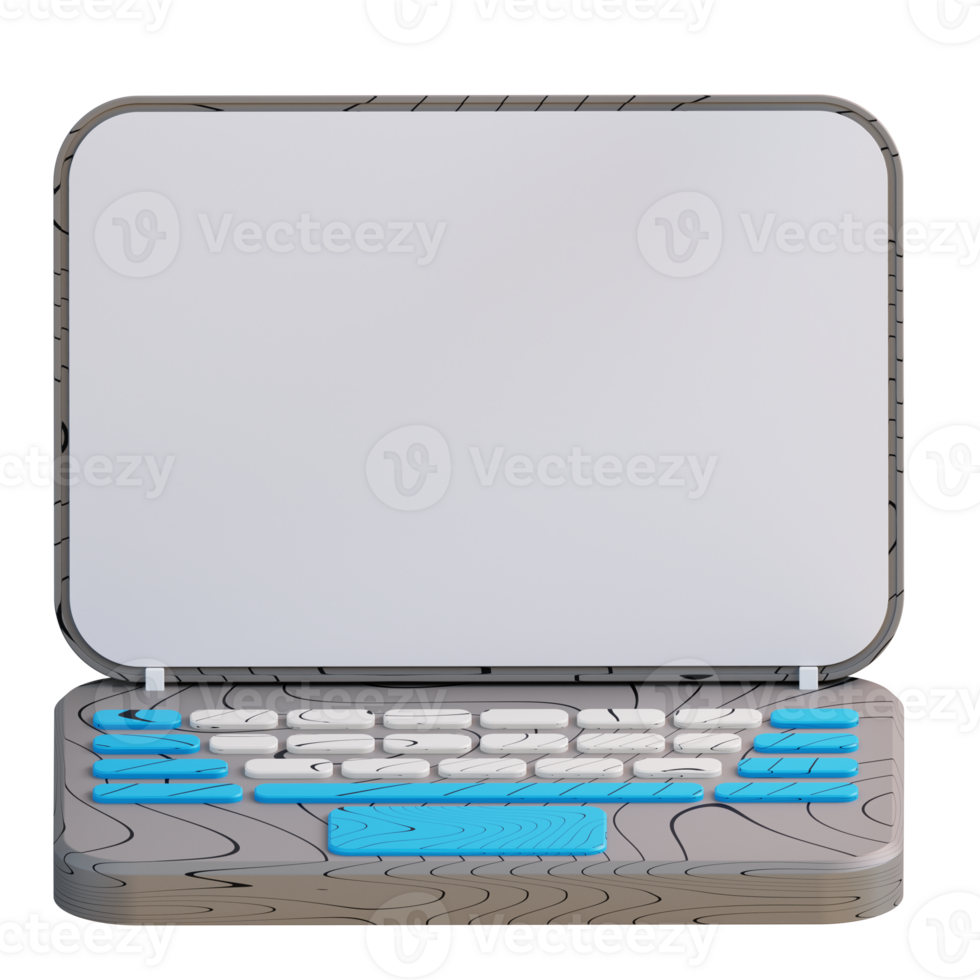 3d illustration laptop png