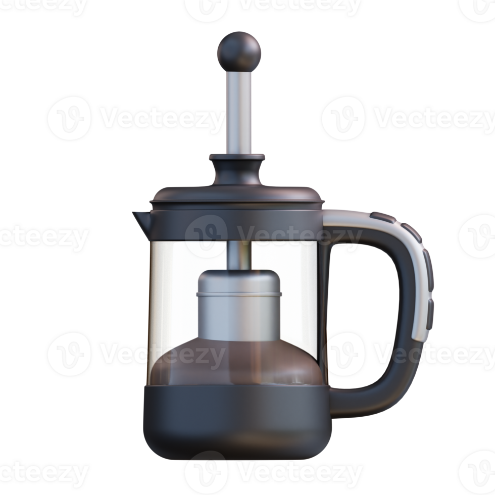 3d illustration French press png