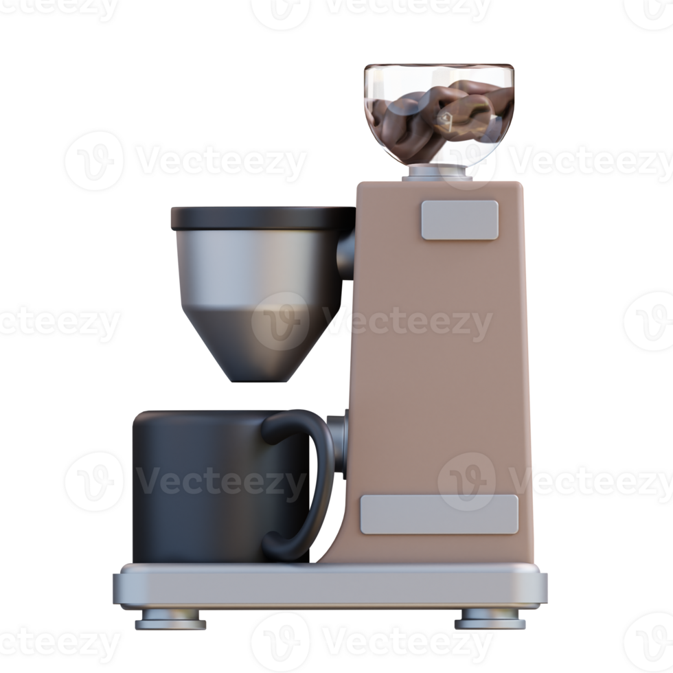3d illustration coffee maker png
