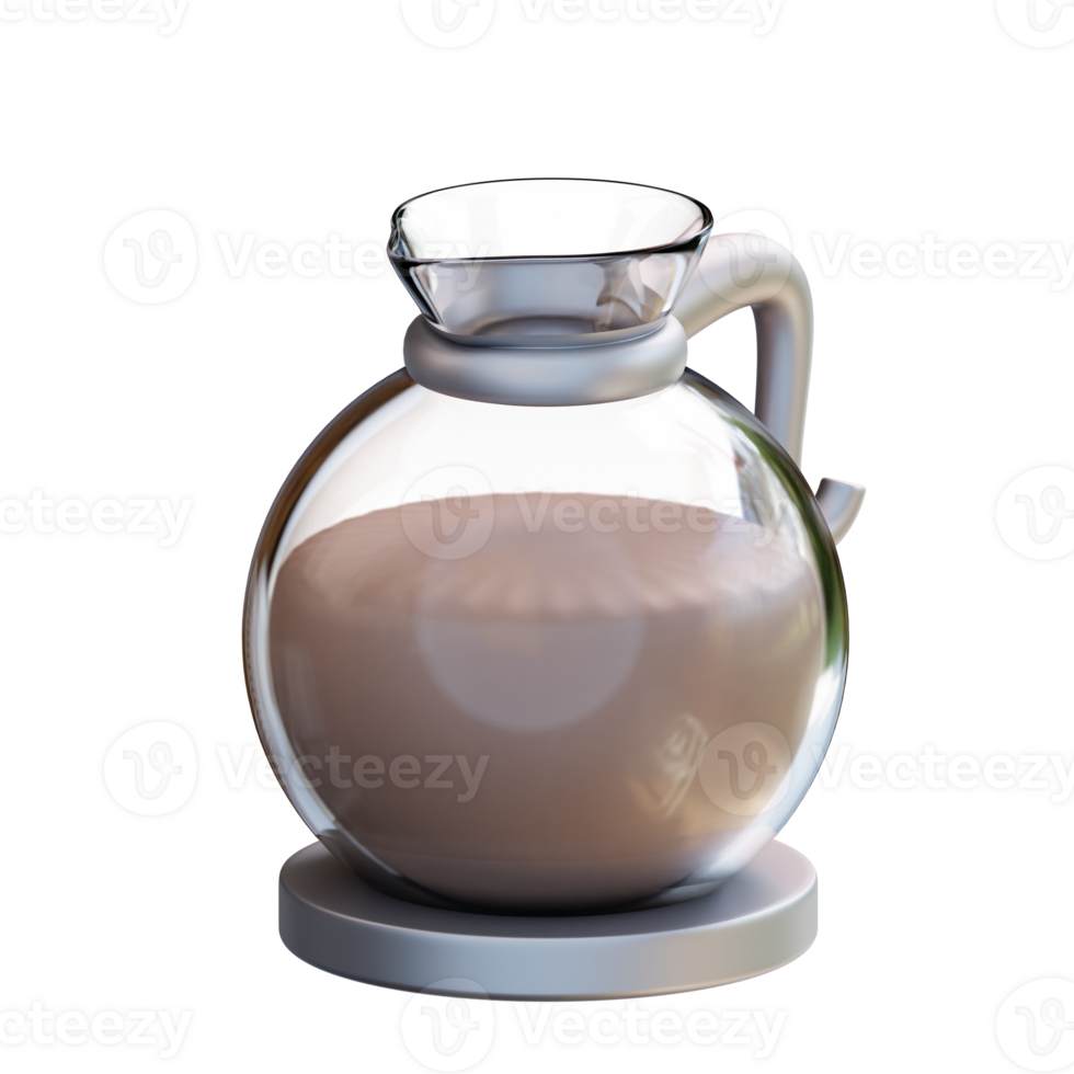 3d illustratie koffie pot png