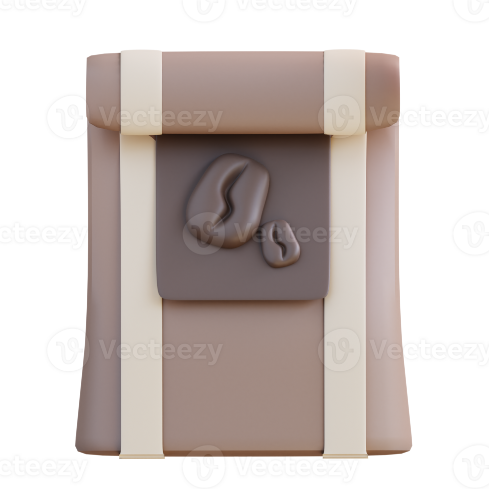 3d illustration coffee pack png