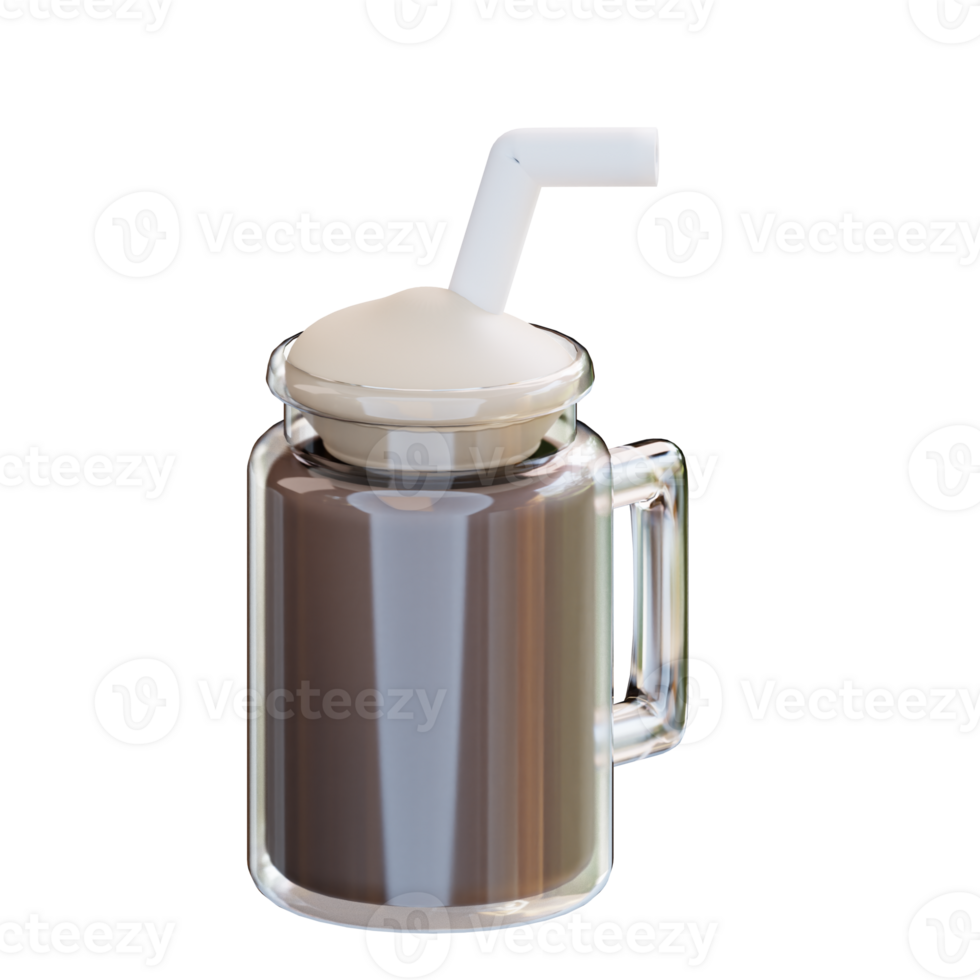 3d illustration frozen frappe png