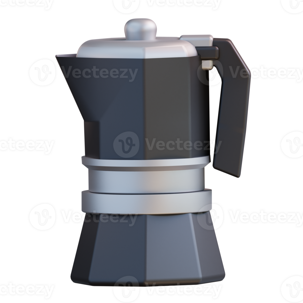 3d illustration moka pot png