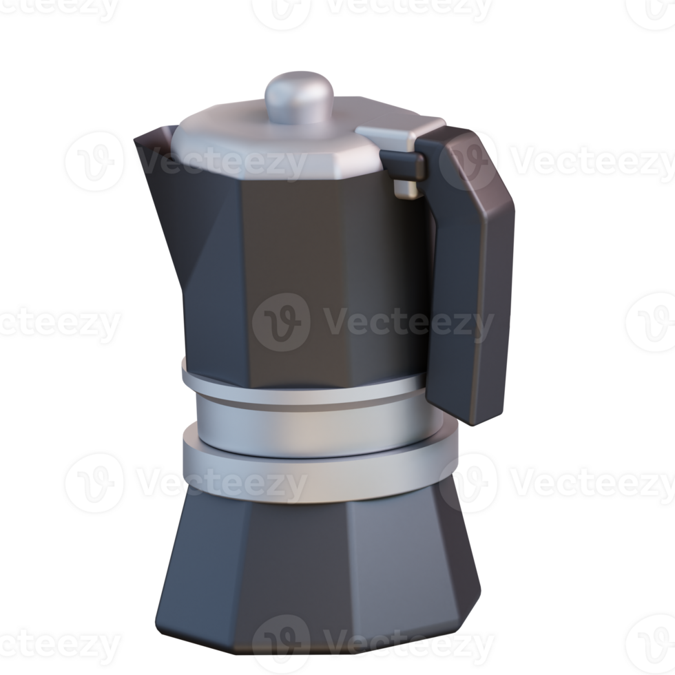 3d illustration moka pot png