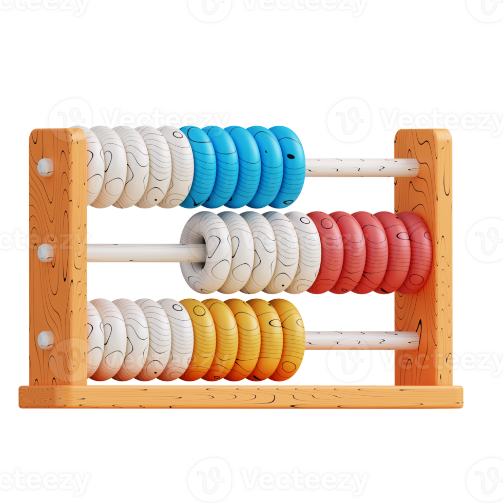 3D illustration of abacus png