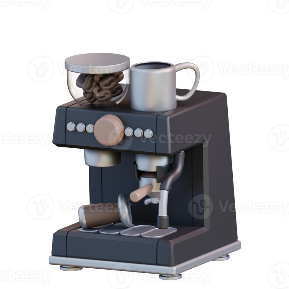 3d illustration espresso machine png