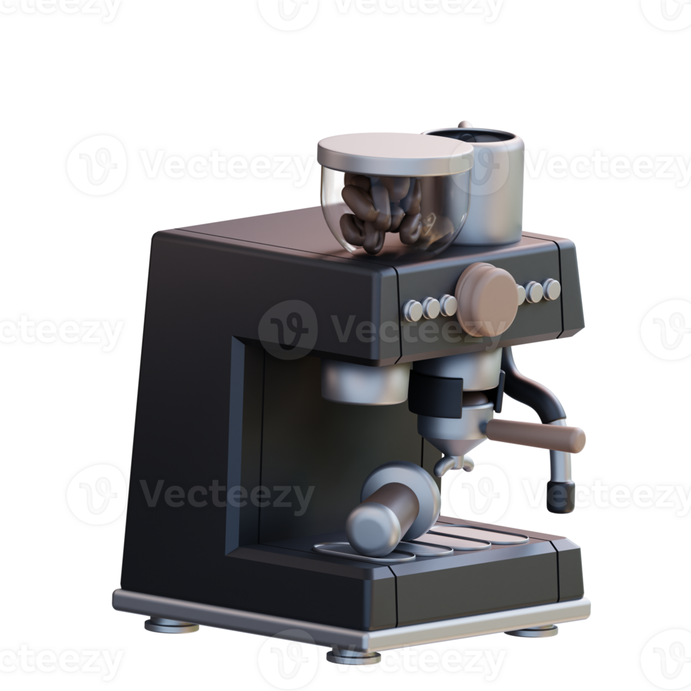 3d illustration espresso machine png