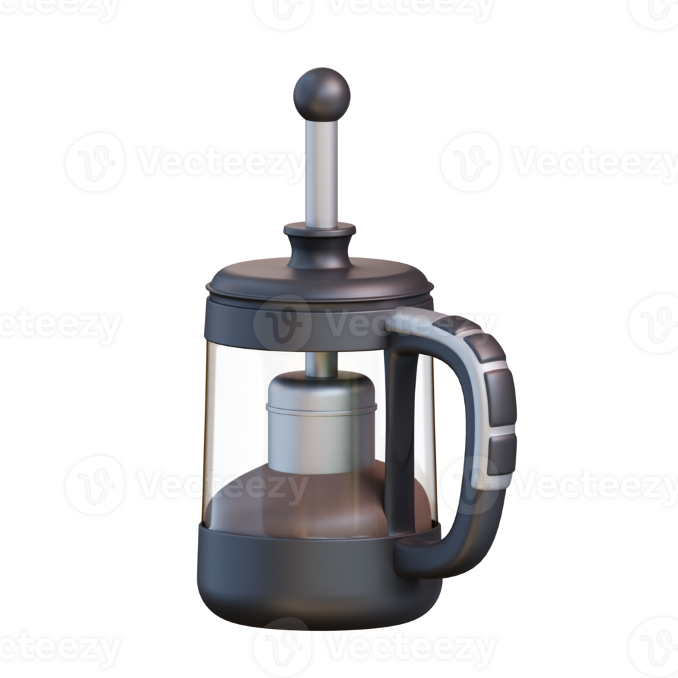 3d illustration French press png