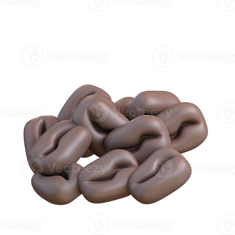 3d illustration coffee bean png