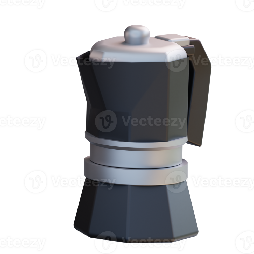 3d illustration moka pot png