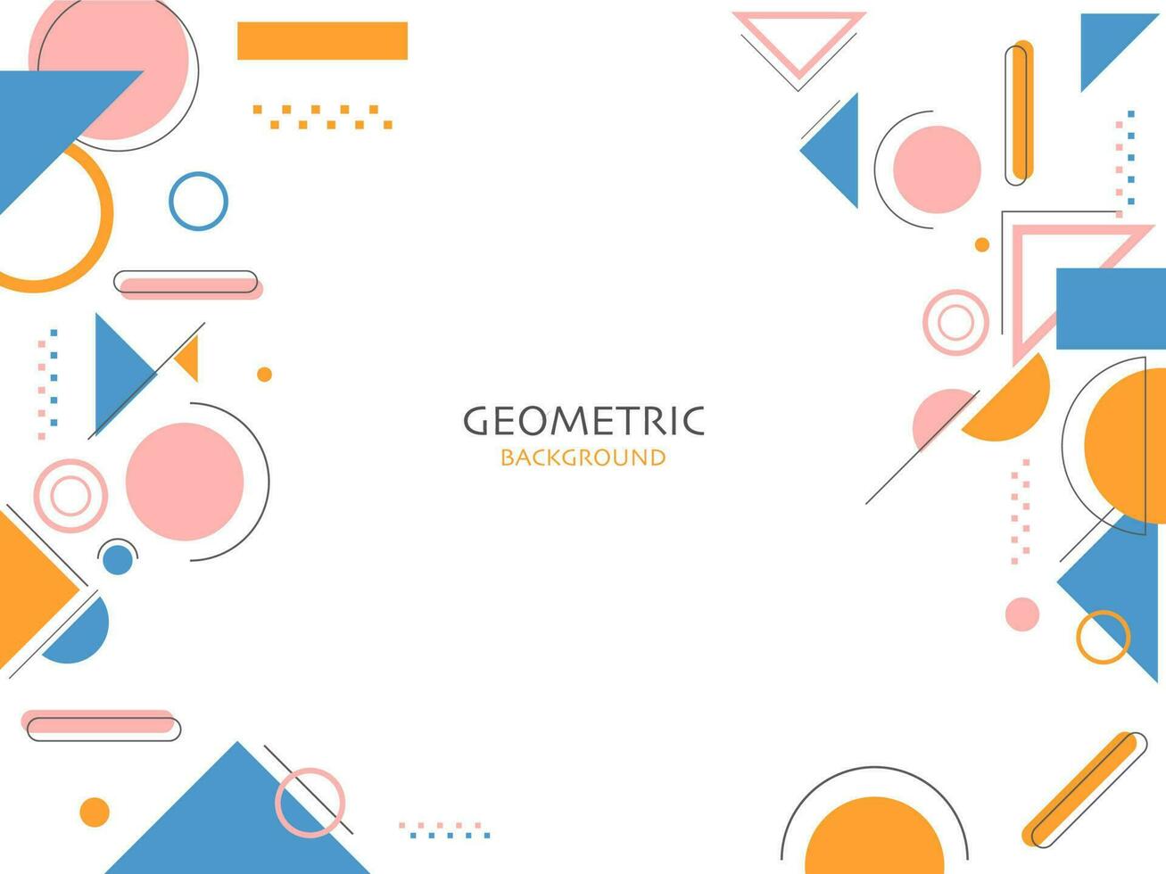 Flat style abstract geometric background can be used as poster design. vector
