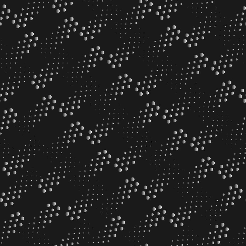 Silver Dots Strip on Abstract Black Background. vector