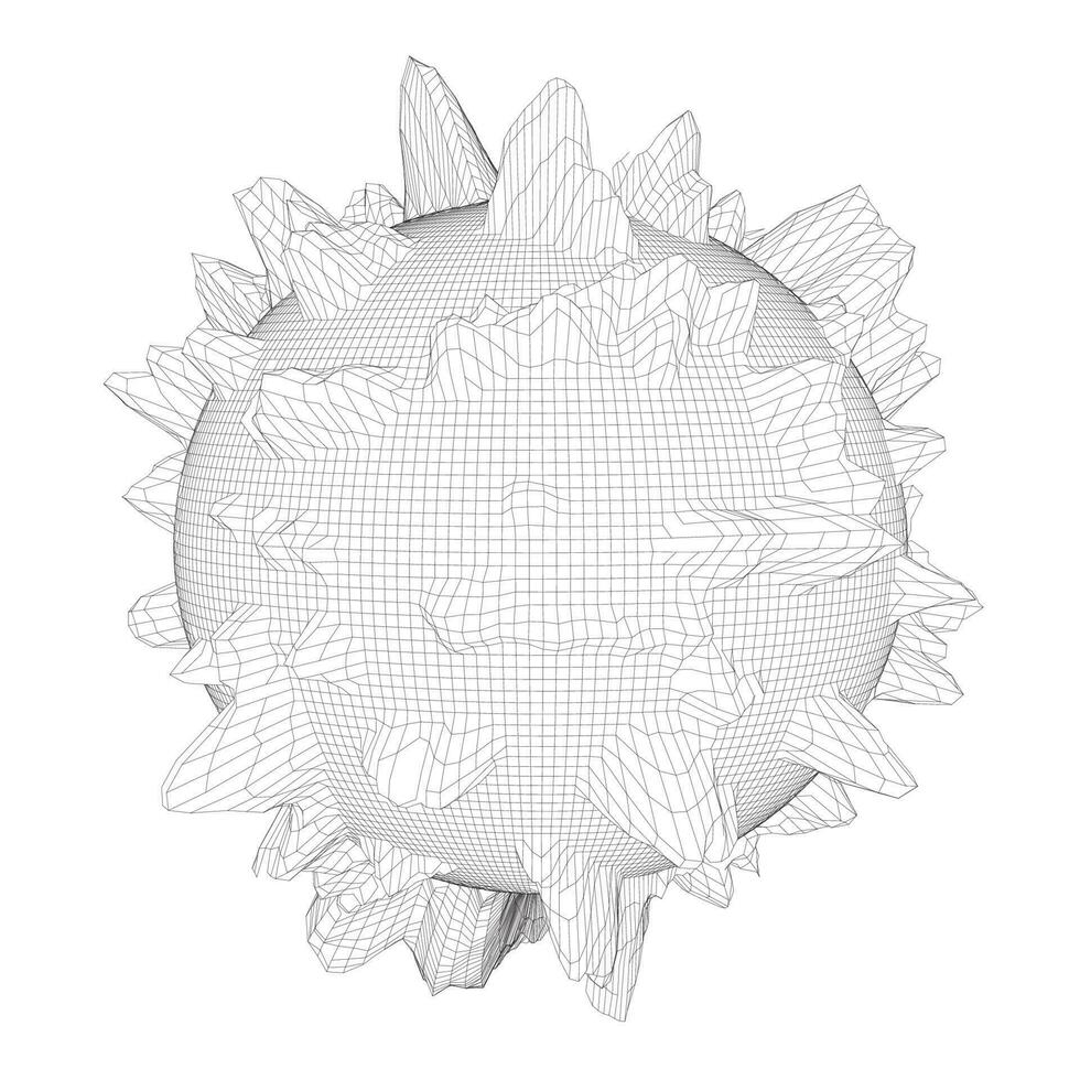 Abstract wireframe globe design on a white background vector