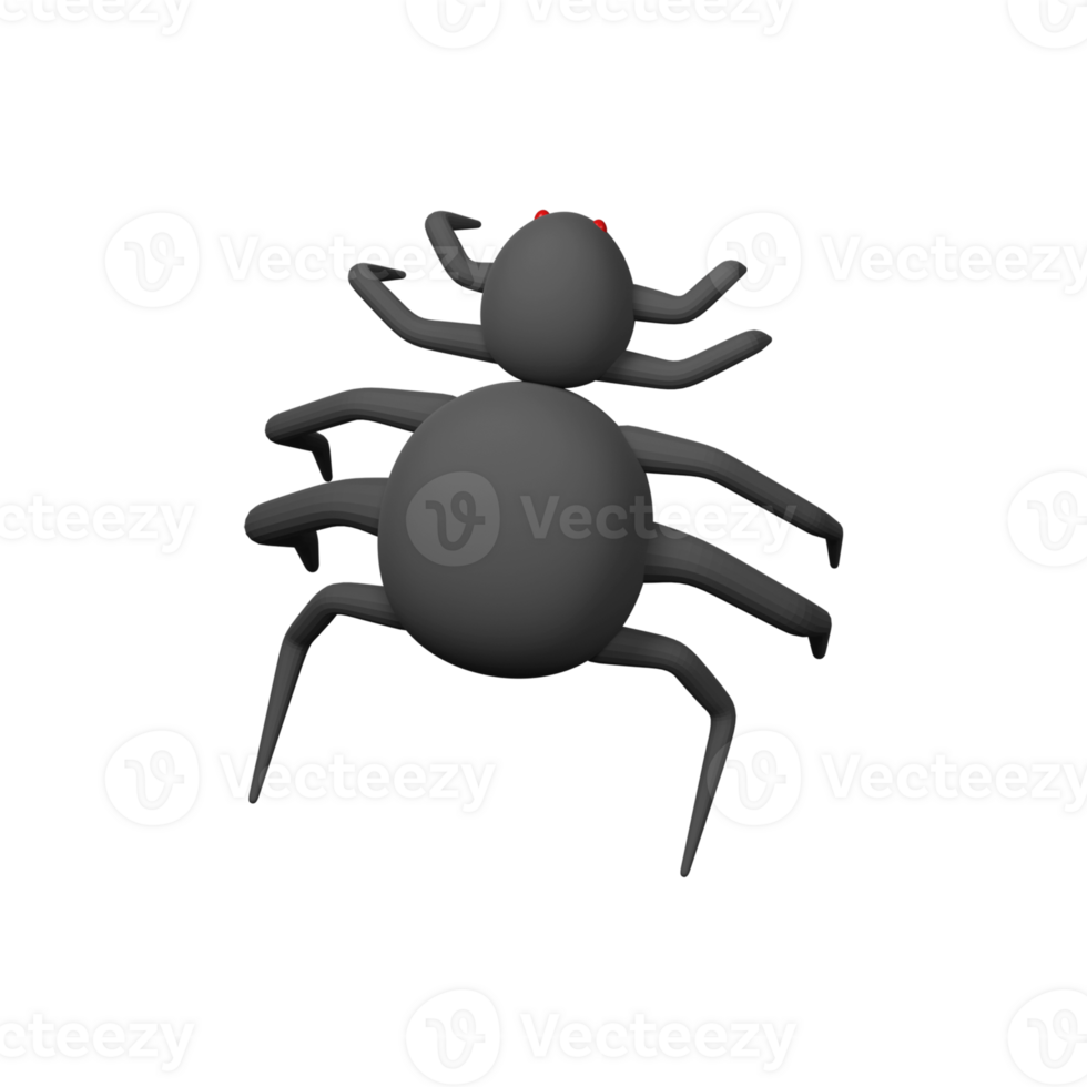 3D Render of Spider Element On White Background. png