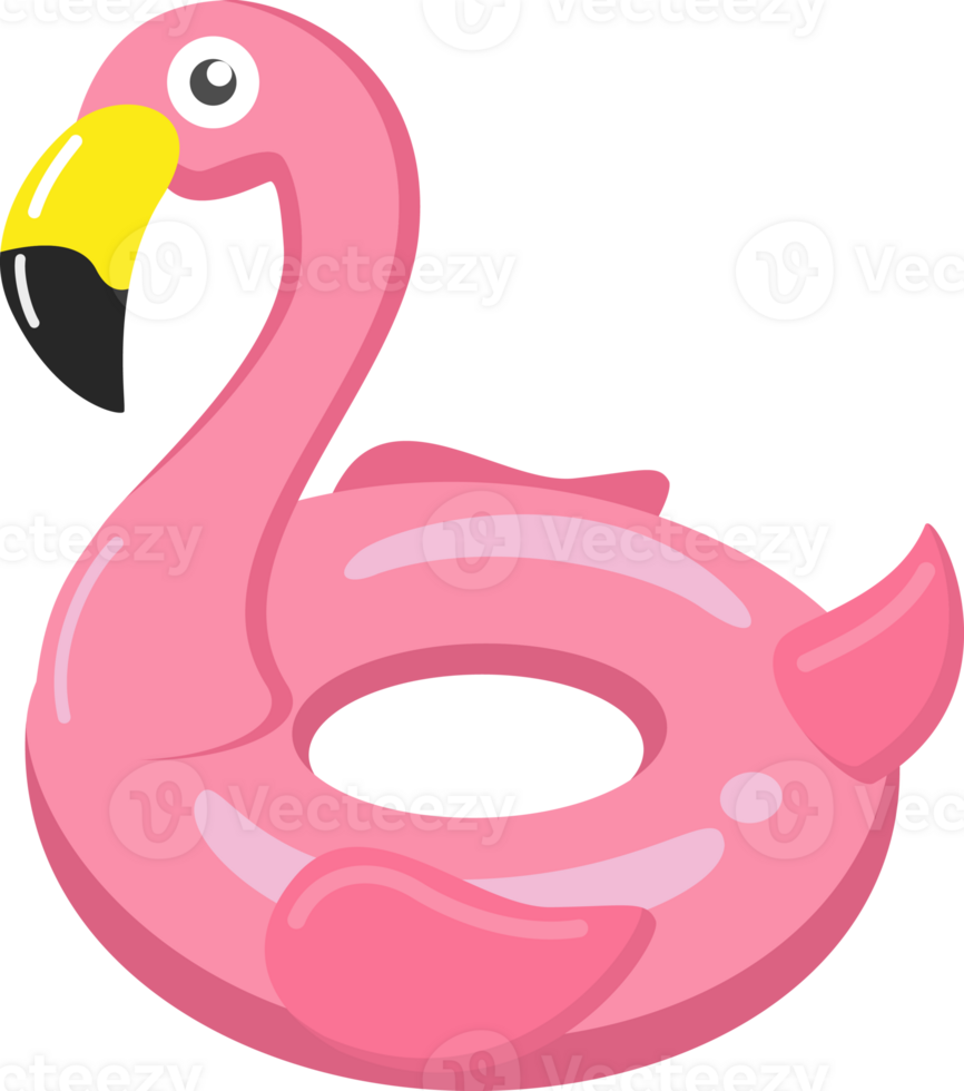 Flamingo pool floats illustration png