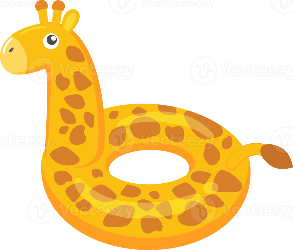 giraffe zwembad drijft illustratie png