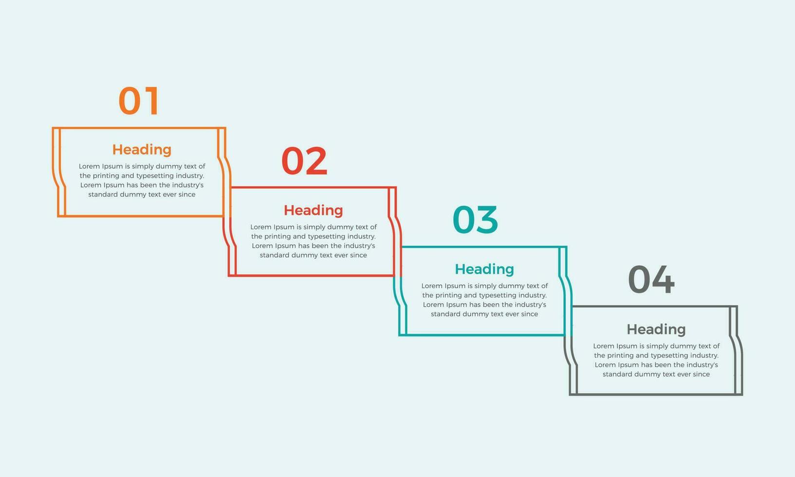 Vector colorful business 4 steps infographic elements design. Modern simple infographic design template. business infographic design