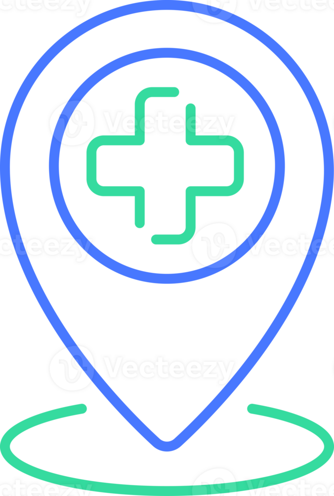 Map pointer line icon png