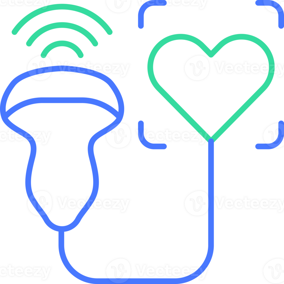 Echocardiogram line icon png