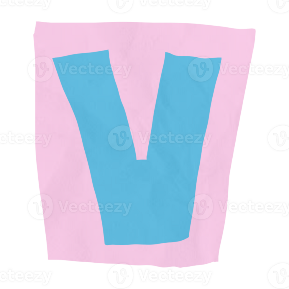 English Alphabet Cutout Retro Pastel style png