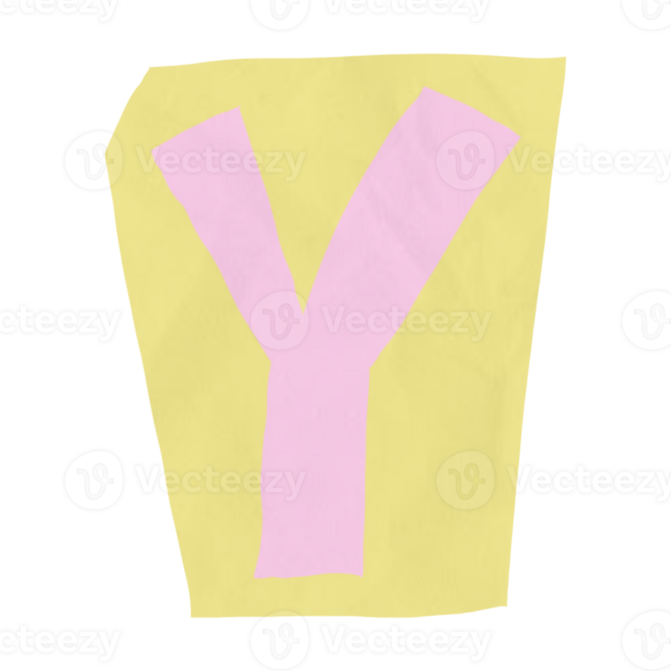 English Alphabet Cutout Retro Pastel style png