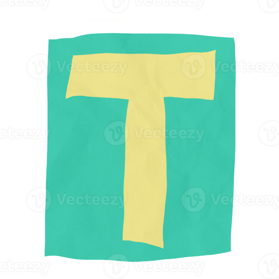 English Alphabet Cutout Retro Pastel style png