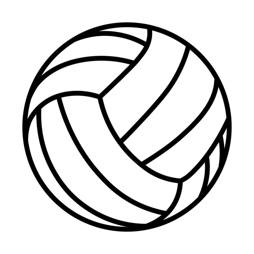 Volley ball icon vector and symbol isolated on white background.
