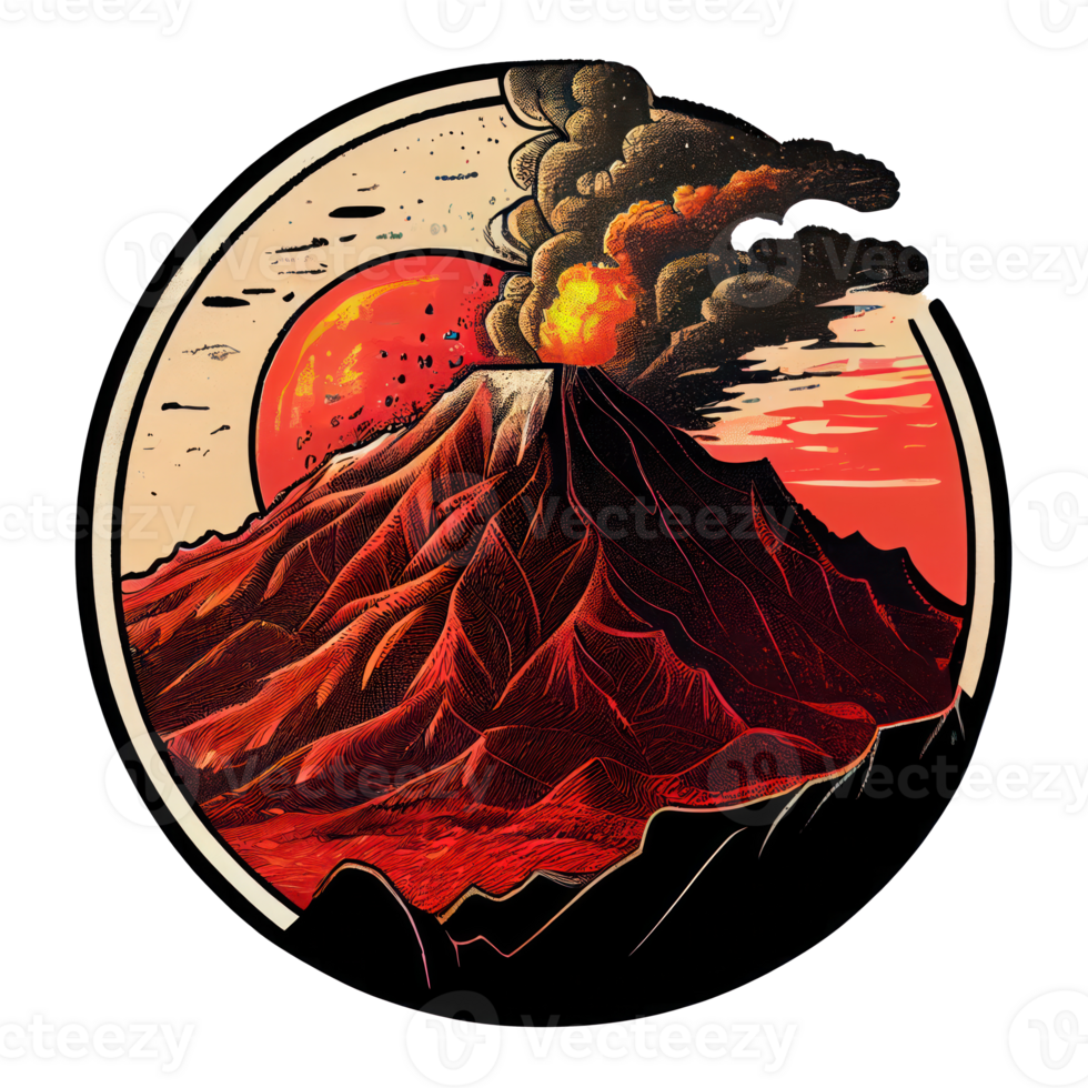 berg Vesuvius . ai gegenereerd png