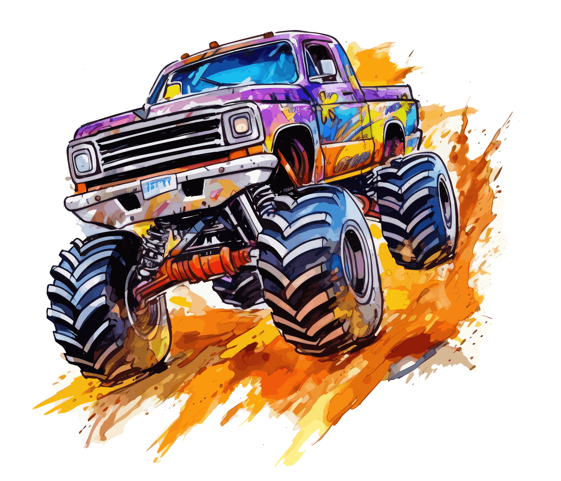 Cartoon Monster Truck. Available Separated By Groups And Layers With  Transparency Effects For One-click Repaint Royalty Free SVG, Cliparts,  Vectors, and Stock Illustration. Image 45363647.