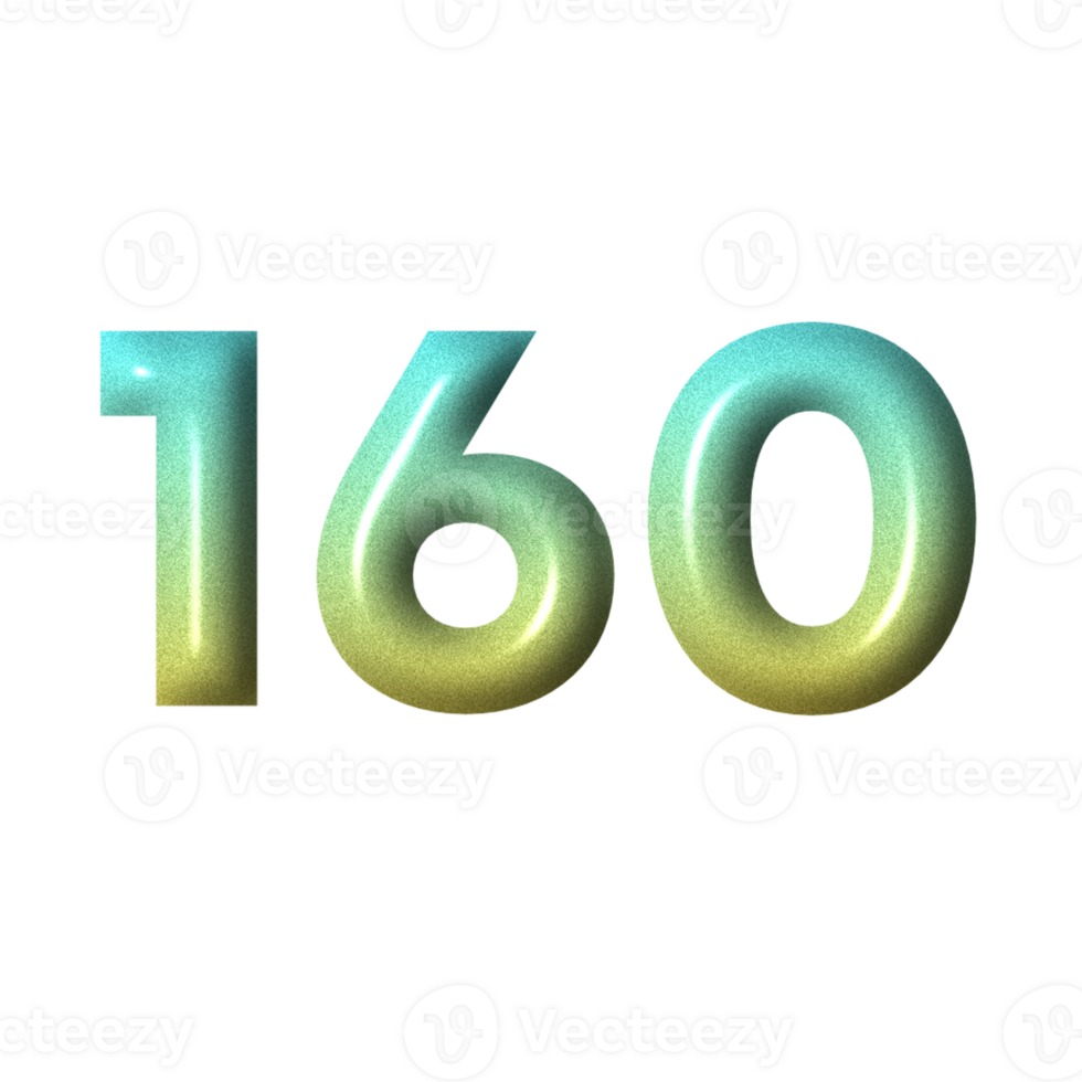 3D number yellow tosca gradient color png