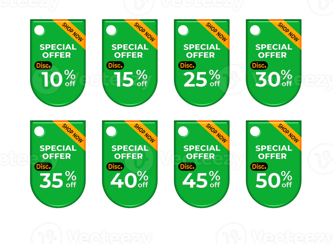 set tag special offer discount promotion  color variation png